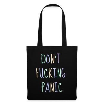 Don't fucking Panic - Stoffbeutel - Schwarz - Vorne