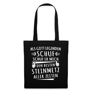 Steinmetz - Stoffbeutel - Schwarz - Vorne