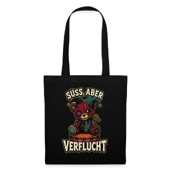Verfluchter Teddy Horror Shirt - Stoffbeutel - Schwarz - Vorne