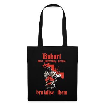Ritter Krieger Buhurt Tjost HEMA LARP Bouhourt - Stoffbeutel - Schwarz - Vorne