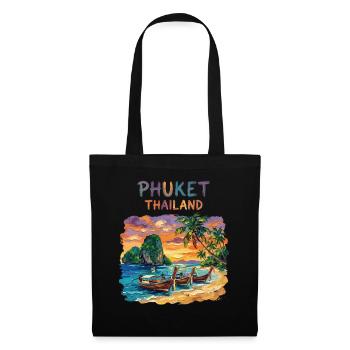 Phuket Thailand - Stoffbeutel - Schwarz - Vorne