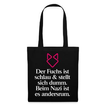 FCK AFD - Zeichen setzen gegen Rechts! NOAFD - Stoffbeutel - Schwarz - Vorne