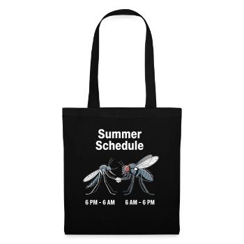 Mücke Fliege Summer Schedule Mückenstich Mücken - Stoffbeutel - Schwarz - Vorne