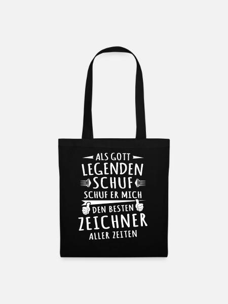 Zeichner - Stoffbeutel - Schwarz
