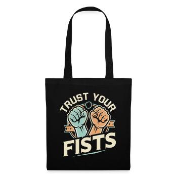 Trust Your Fists Gloves Boxing Gloves - Stoffbeutel - Schwarz - Vorne