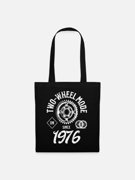 Motorradfahrer & Radfahrer 1976 Geburtstag Idee - Stoffbeutel - Schwarz