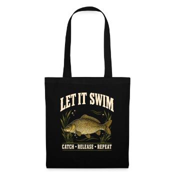 Karpfenangeln Catch and Release Shirt - Stoffbeutel - Schwarz - Vorne