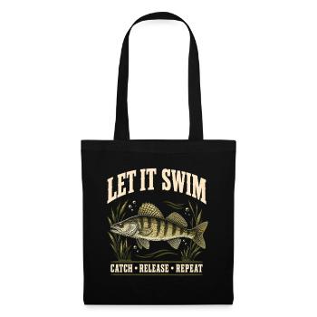 Zander Catch and Release Angler Shirt - Stoffbeutel - Schwarz - Vorne