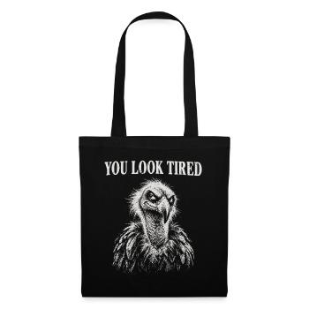 Eagle Humor, Tired Eagle, Eagle Mood - Stoffbeutel - Schwarz - Vorne