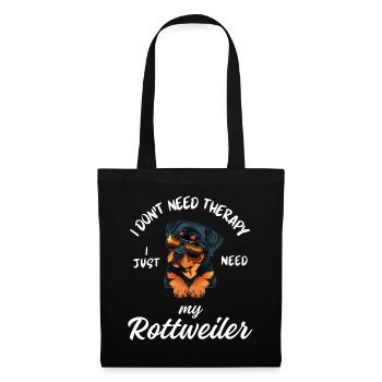 Coole Rottweiler-Sonnenbrillen - Stoffbeutel - Schwarz - Vorne