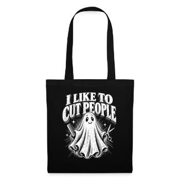 Ghost Hairdresser, Spooky Stylist, Haircut Ghost,  - Stoffbeutel - Schwarz - Vorne