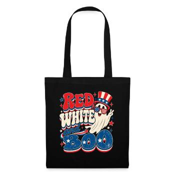 Red White Boo Patriot Ghost - Stoffbeutel - Schwarz - Vorne