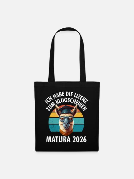Lizenz zum Klugscheißen Matura - Stoffbeutel - Schwarz