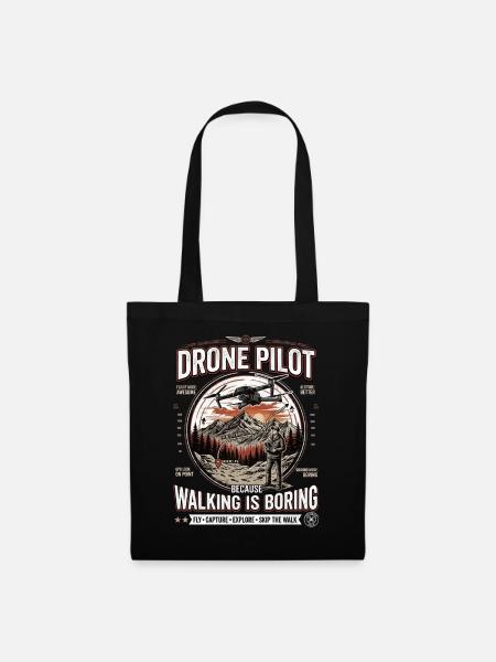 Drone Pilot – FPV Racing & Quadcopter Design - Stoffbeutel - Schwarz