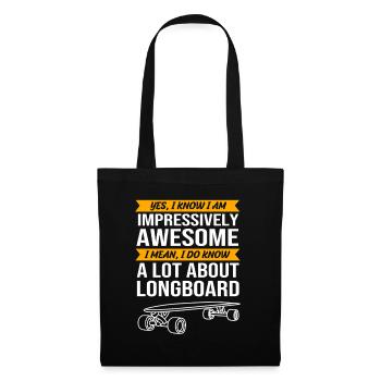 Longboard Longboarder Longboarding - Stoffbeutel - Schwarz - Vorne