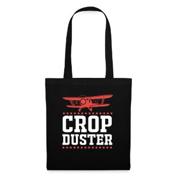 Crop Duster Flugzeug Pilot Geschenk - Stoffbeutel - Schwarz - Vorne