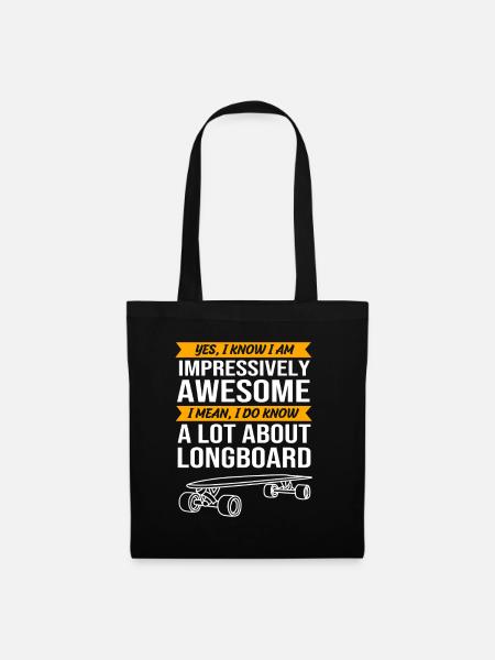 Longboard Longboarder Longboarding - Stoffbeutel - Schwarz