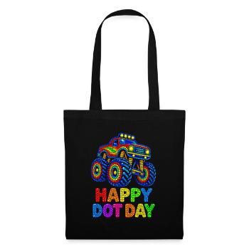Happy Dot Day Monster Truck - Stoffbeutel - Schwarz - Vorne