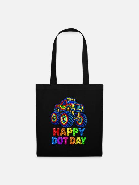 Happy Dot Day Monster Truck - Stoffbeutel - Schwarz