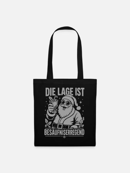 Weihnachten Besäufniserregend - Stoffbeutel - Schwarz