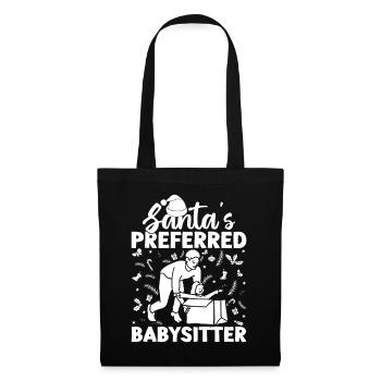 Childcare Provider Santa´s Preferred Babysitter - Stoffbeutel - Schwarz - Vorne