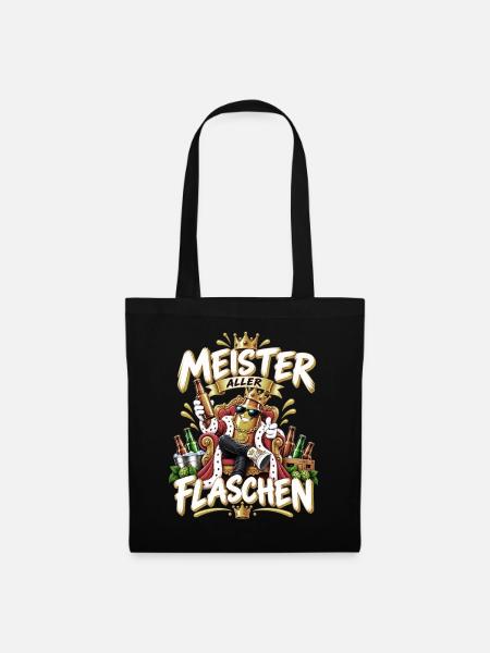 Meister aller Flaschen - Stoffbeutel - Schwarz