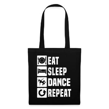 Geschenkidee für eine Dance-Fanin mit Hip-Hop-Tanz - Stoffbeutel - Schwarz - Vorne