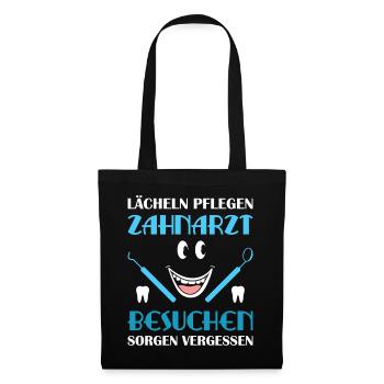Zahnarzt Zahnhygieniker Zahnarztpraxis stomatologe - Stoffbeutel - Schwarz - Vorne