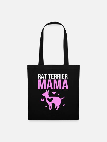 Rat Terrier - Stoffbeutel - Schwarz