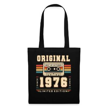 50. Geburtstag Geschenk Mann Best of Oktober 1976 - Stoffbeutel - Schwarz - Vorne