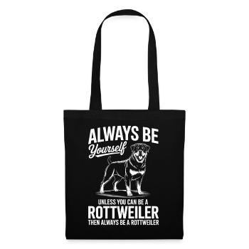 Rottweiler Spruch Hund Lustige Rottweiler Geschenk - Stoffbeutel - Schwarz - Vorne