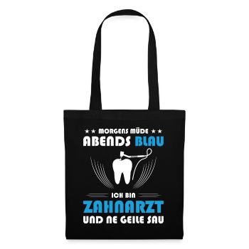 Zahnarzt Zahnhygieniker Zahnarztpraxis stomatologe - Stoffbeutel - Schwarz - Vorne