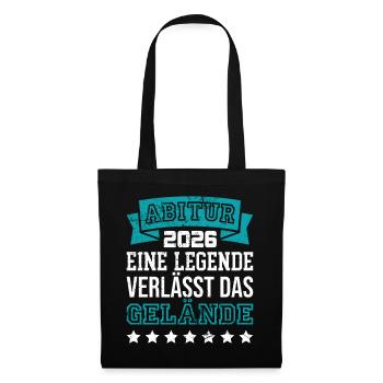 Legende verlässt das Gelände - Stoffbeutel - Schwarz - Vorne