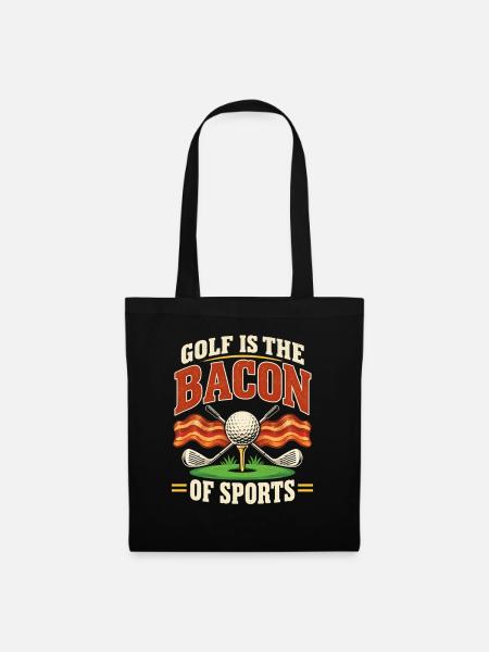 Golfspieler Golf Golfer Geschenk - Stoffbeutel - Schwarz
