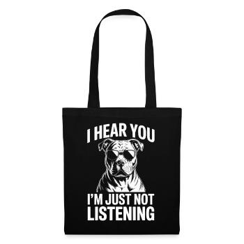 American Pitbull Terrier Spruch Pitbull Geschenk - Stoffbeutel - Schwarz - Vorne
