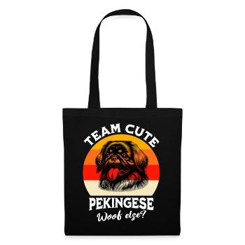 Team Pekinese - Stoffbeutel - Schwarz - Vorne