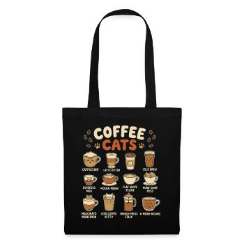 KaffeeKatzen Kollektion - Stoffbeutel - Schwarz - Vorne
