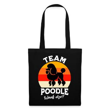 Team Pudel - Stoffbeutel - Schwarz - Vorne