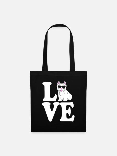 West Highland Terrier - Stoffbeutel - Schwarz