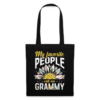 My Favorite People Call Me Grandma Nana Mimi Gigi  - Stoffbeutel - Schwarz - Vorne
