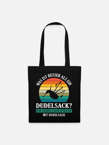 Dudelsackspieler Dudelsack Männer Geschenk - Stoffbeutel - Schwarz