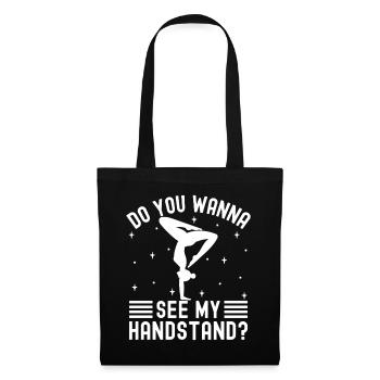 Gym Junkies Wanna See My Handstand Calisthenics - Stoffbeutel - Schwarz - Vorne