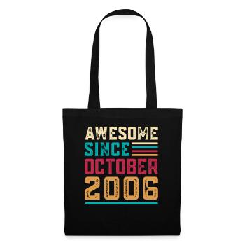 Vintage-T-Shirt zum 20-jährigen Jubiläum Oktober 2006 - Stoffbeutel - Schwarz - Vorne