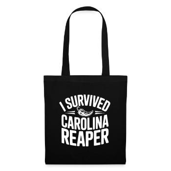 Ich habe Carolina Reaper überlebt - Stoffbeutel - Schwarz - Vorne