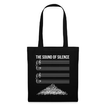 The Sound of Silence – Kontrabass und Bassist - Stoffbeutel - Schwarz - Vorne