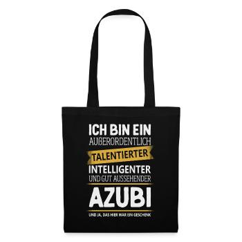 Azubi Lehrling Ausbildung Lehre Auszubildender - Stoffbeutel - Schwarz - Vorne