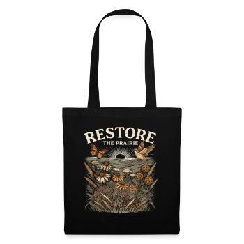 Restore The Prairie Native Prairie - Stoffbeutel - Schwarz - Vorne