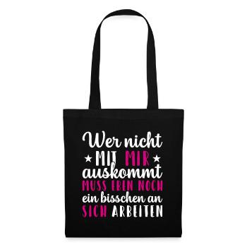 Arbeit Kollegen Büro Sarkasmus Lustiger Spruch - Stoffbeutel - Schwarz - Vorne