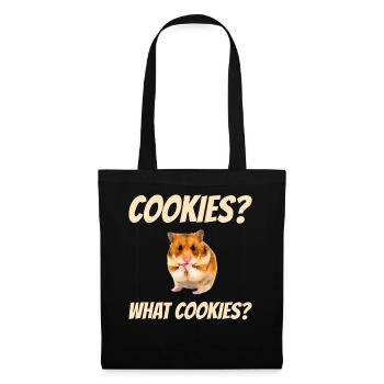 Lustiger Hamster Cookies What Cookies Meme Nager - Stoffbeutel - Schwarz - Vorne