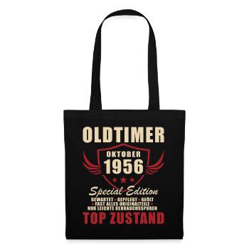 70. Geburtstag Mann Frau 70 Jahre Deko 1956 - Stoffbeutel - Schwarz - Vorne
